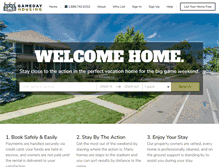 Tablet Screenshot of gamedayhousing.com